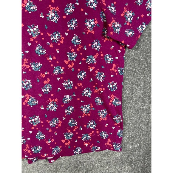 Woman Within Tunic Top Womens Size 22/24 1X Floral Pintuck Pleated Pullover - Picture 11 of 14